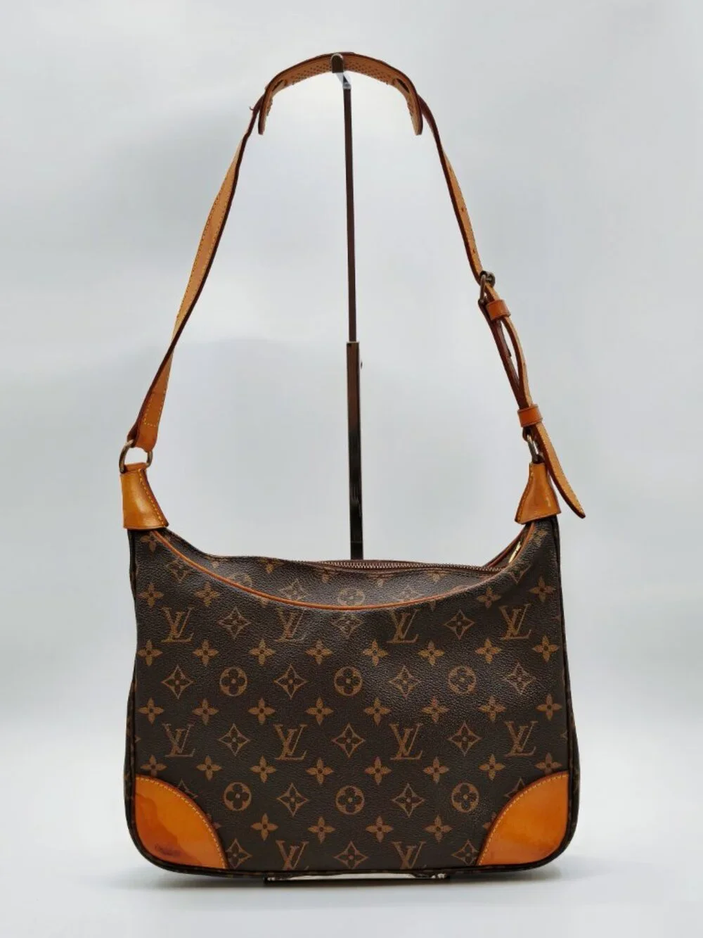 Louis Vuitton Monogram Boulogne 30 Shoulder Bag Brown Canvas Leather